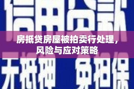 金湾房抵贷房屋被拍卖行处理，风险与应对策略